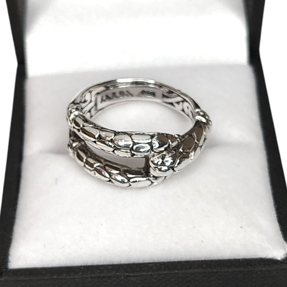 Sarda Artisan 925 Sterling Silver Ring Size 7.5 Bali Collection Textured Signed